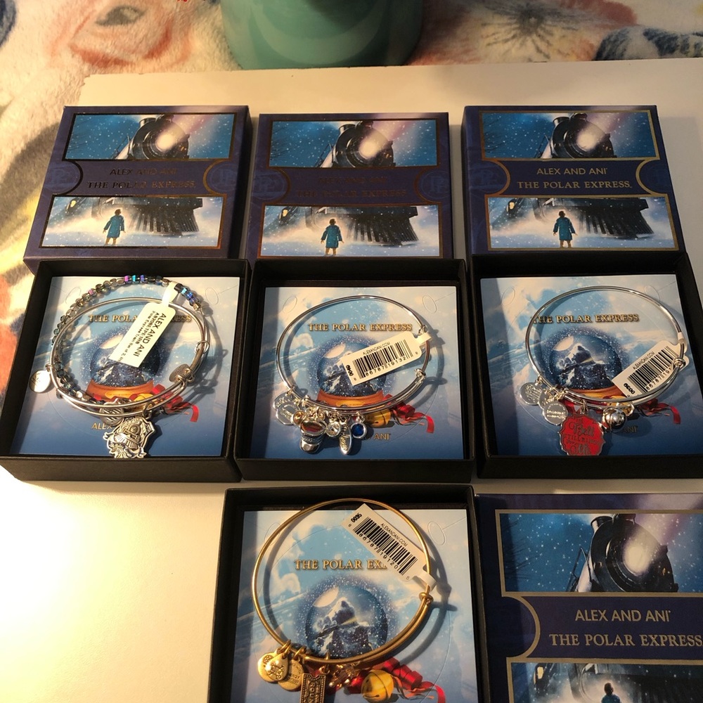 Brand new in box with tags Alex and Ani Polar Express bracelet set